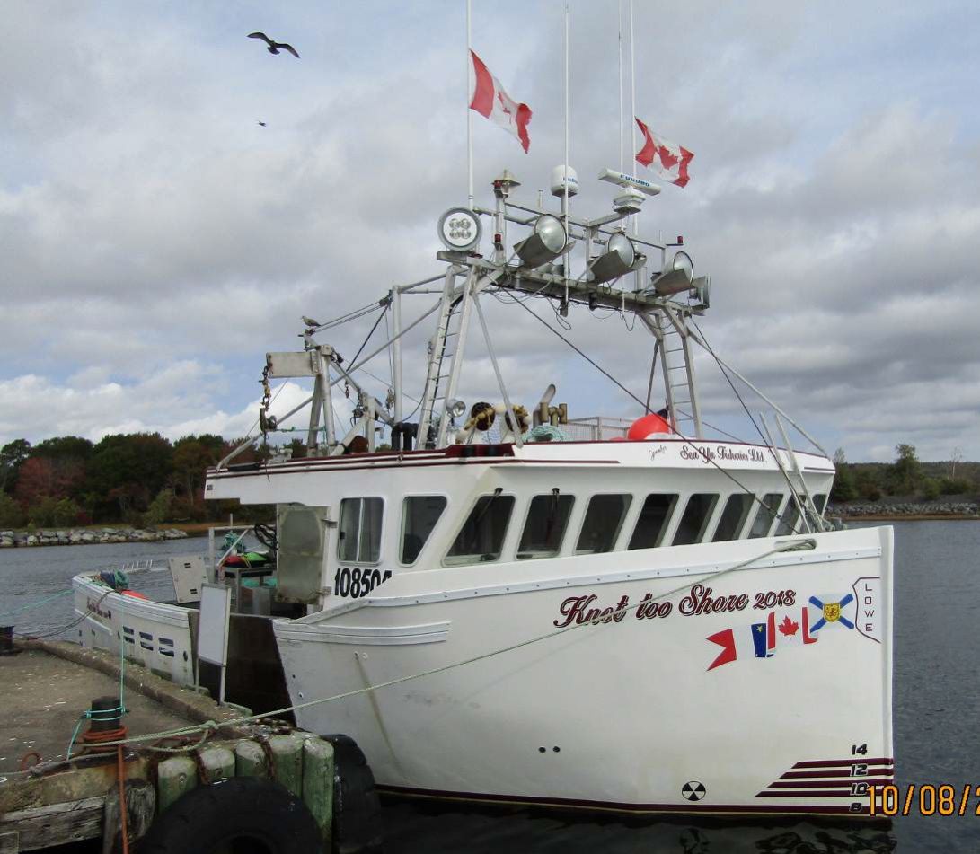The fishing vessel Knott too Shore at the wharf